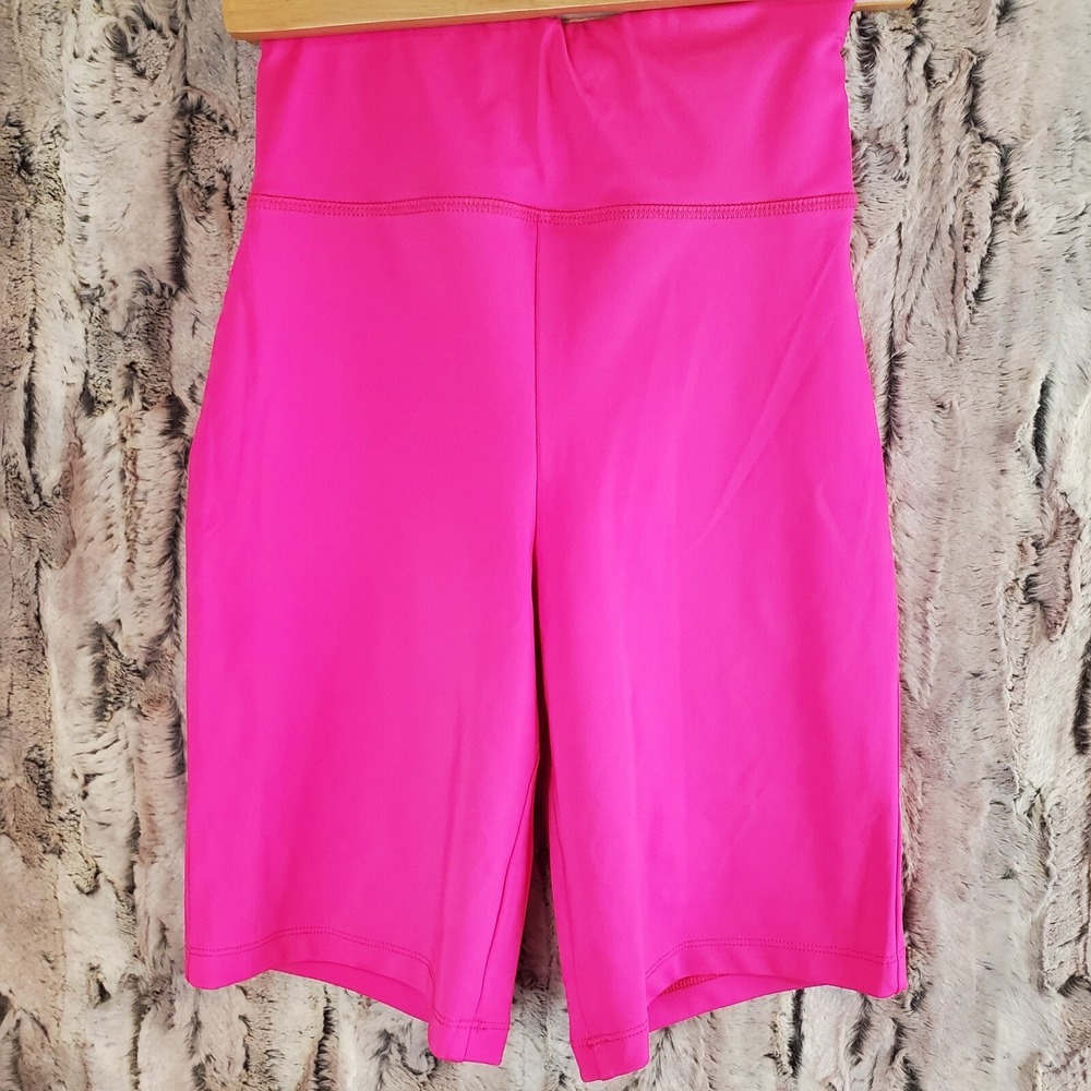 Asos Women's Size 4 Hot‎ Pink Spandex Shorts Hot Pants, High Waisted